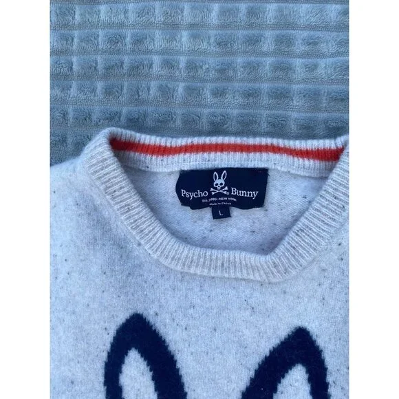 PSYCHO BUNNY SWEATER BEIGE Size Large